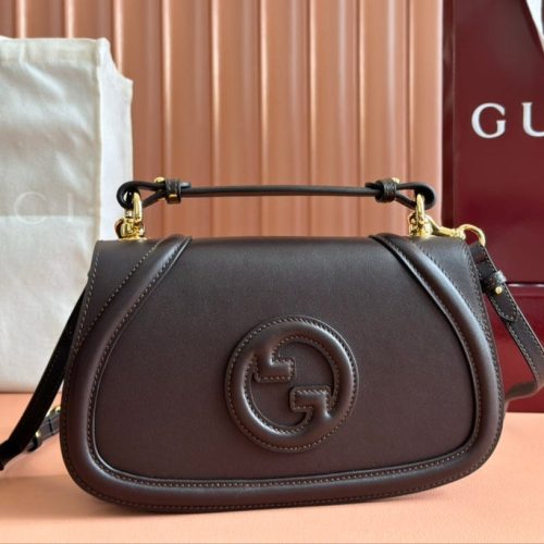 Gucci Blondie 32 Bag Dark Brown Leather 239909