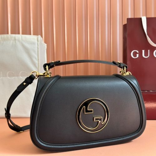 GG Blondie Large Handbag 32cm Black Calfskin
