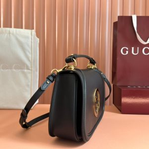GG Blondie Large Handbag 32cm Black Calfskin