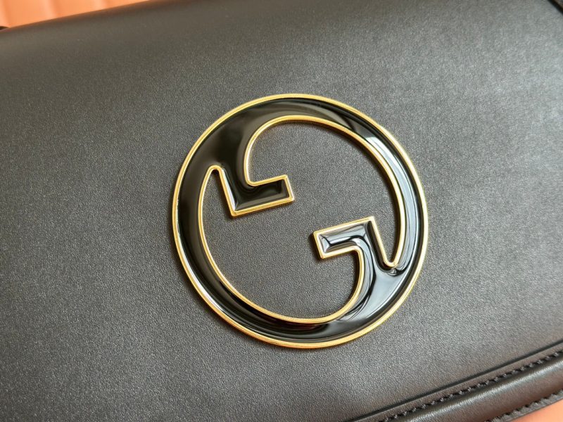 GG Blondie Large Handbag 32cm Black Calfskin