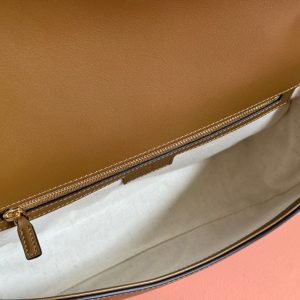 GG Blondie Large Handbag 32cm Brown Suede Calfskin