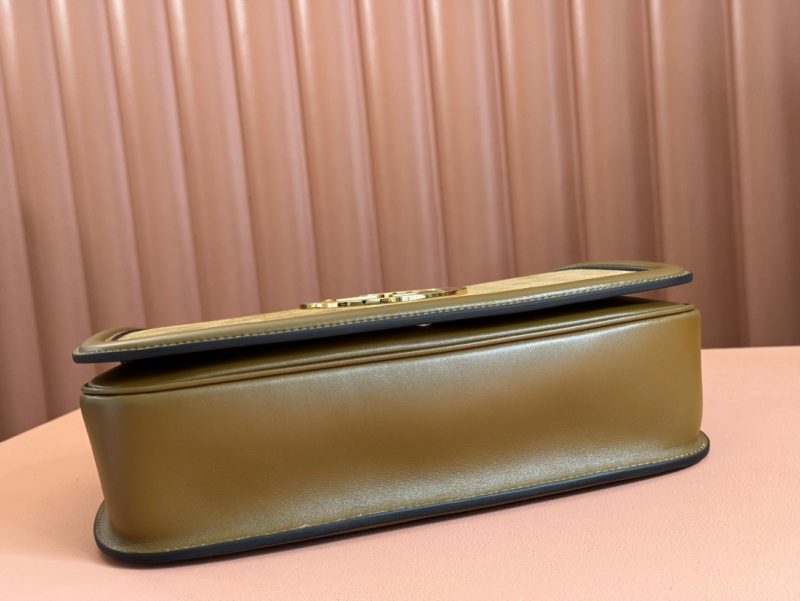 GG Blondie Large Handbag 32cm Brown Suede Calfskin