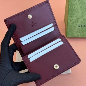 Gucci Horsebit 1995 Wallet Beige mix Rosso Ancora red Canvas 244277