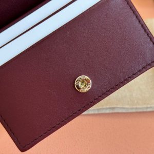 Gucci Horsebit 1995 Wallet Beige mix Rosso Ancora red Canvas 244277