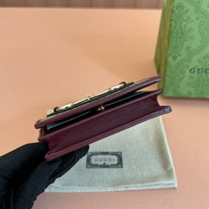 Gucci Horsebit 1995 Wallet Beige mix Rosso Ancora red Canvas 244277