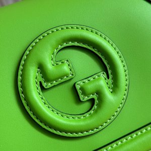 GG Blondie Handbag 21.5cm Green Calfskin