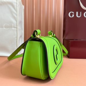 GG Blondie Handbag 21.5cm Green Calfskin