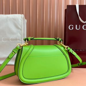 GG Blondie Medium Handbag 27cm Green Calfskin
