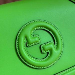GG Blondie Medium Handbag 27cm Green Calfskin