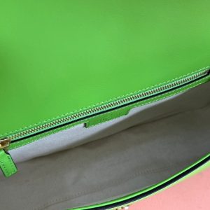 GG Blondie Medium Handbag 27cm Green Calfskin