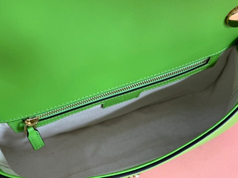 GG Blondie Medium Handbag 27cm Green Calfskin
