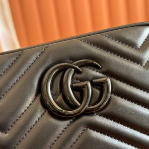 Gucci GG Marmont 24 Bag All Black Calfskin 248345