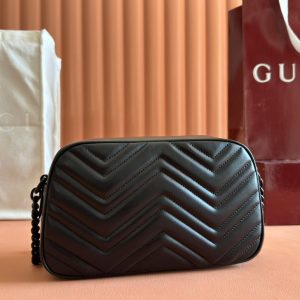 Gucci GG Marmont 24 Bag All Black Calfskin 248345