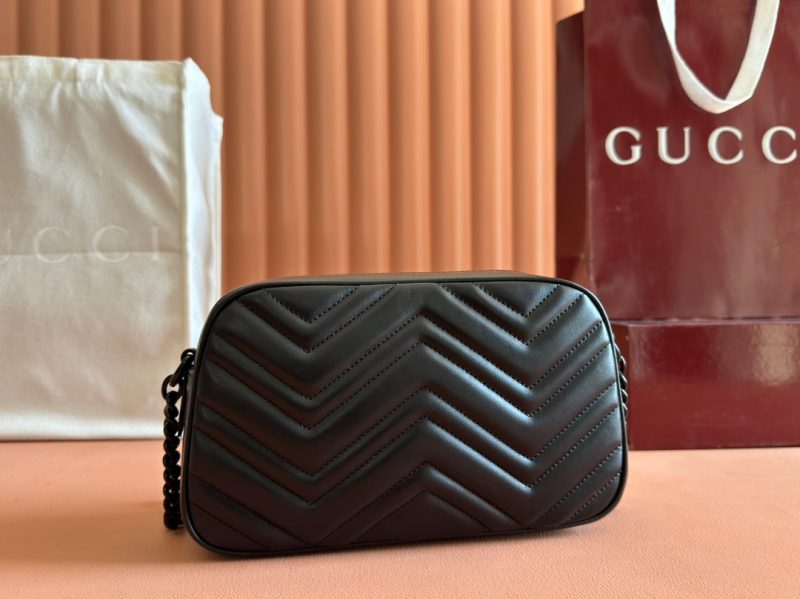 Gucci GG Marmont 24 Bag All Black Calfskin 248345