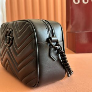 Gucci GG Marmont 24 Bag All Black Calfskin 248345