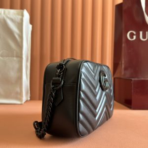 Gucci GG Marmont 24 Bag All Black Calfskin 248345