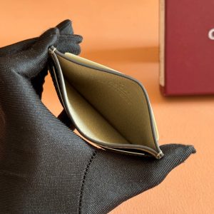 Gucci Ophidia Card Holder Wallet Beige Canvas Leather 239963