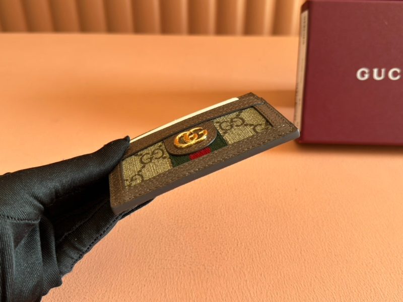img_89648692_20250120_i1737359704_4214_3_jpg Gucci Ophidia Card Holder Wallet Brown Ebony Canvas Leather 239965
