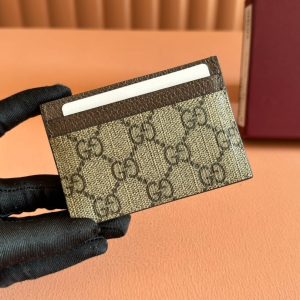 img_89648692_20250120_i1737359704_5897_4_jpg Gucci Ophidia Card Holder Wallet Brown Ebony Canvas Leather 239965