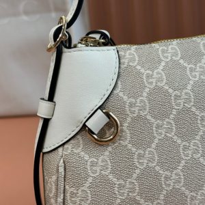 Gucci Ophidia 24.5cm Bag Beige White Canvas 239670