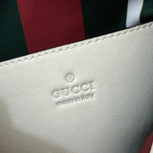 Gucci Ophidia 24.5cm Bag Beige White Canvas 239670