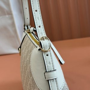 Gucci Ophidia 24.5cm Bag Beige White Canvas 239670
