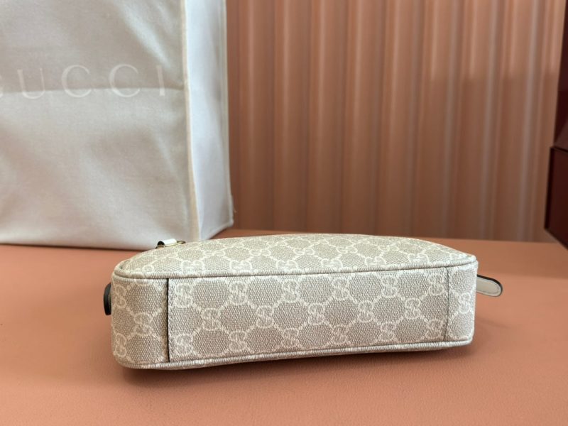 Gucci Ophidia 24.5cm Bag Beige White Canvas 239670