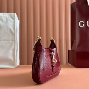 Gucci Jackie Notte Bag Rosso Ancora Red Patent Leather 248415