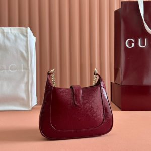 Gucci Jackie Notte Bag Rosso Ancora Red Patent Leather 248415