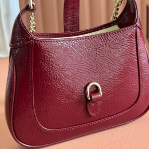 Gucci Jackie Notte Bag Rosso Ancora Red Patent Leather 248415