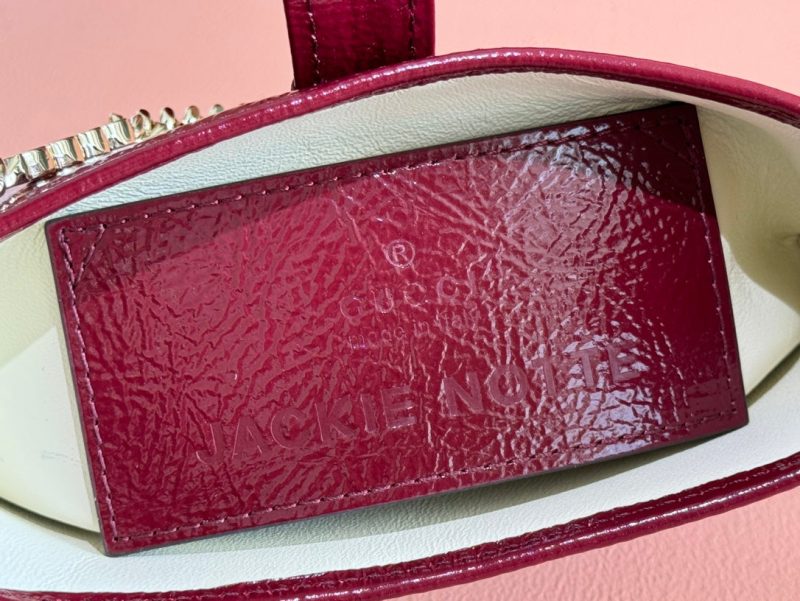 Gucci Jackie Notte Bag Rosso Ancora Red Patent Leather 248415