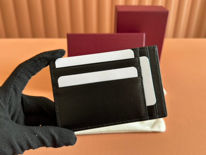 Gucci Card Wallet Grey mix Black Leather 248421