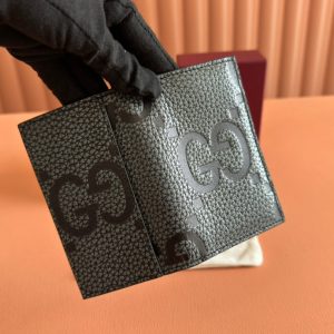 Gucci Wallet Grey mix Black Leather 248423