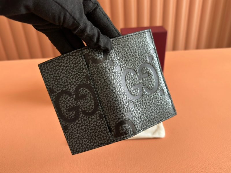 Gucci Wallet Grey mix Black Leather 248423