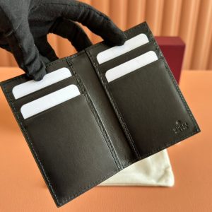 Gucci Long Card Wallet Grey mix Black Leather 248422