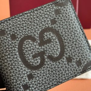 Gucci Wallet Grey mix Black Leather 248423