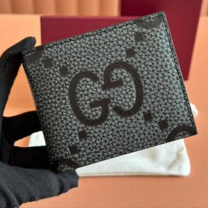 Gucci Wallet Grey mix Black Leather 248423