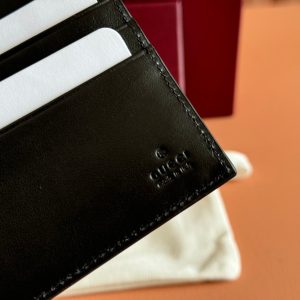 Gucci Wallet Grey mix Black Leather 248423