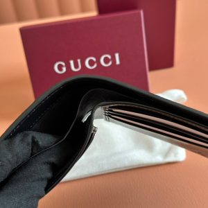 Gucci Wallet Grey mix Black Leather 248423