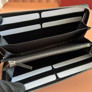 Gucci Long Wallet Grey mix Black Leather 248424