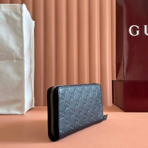 img_89648692_20250309_i1741501956_4903_2_jpg Gucci Zipper Wallet Black Embossed 248406
