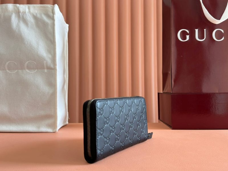 img_89648692_20250309_i1741501956_4903_2_jpg Gucci Zipper Wallet Black Embossed 248406
