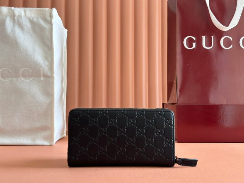 img_89648692_20250309_i1741501956_5303_1_jpg Gucci Zipper Wallet Black Embossed 248406