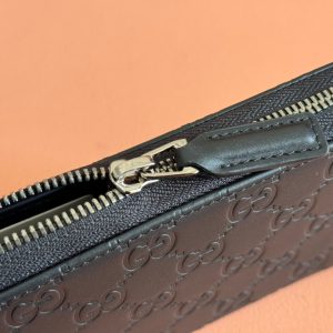 img_89648692_20250309_i1741501956_7745_3_jpg Gucci Zipper Wallet Black Embossed 248406