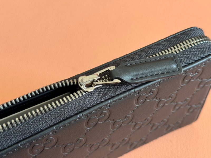 img_89648692_20250309_i1741501956_7745_3_jpg Gucci Zipper Wallet Black Embossed 248406