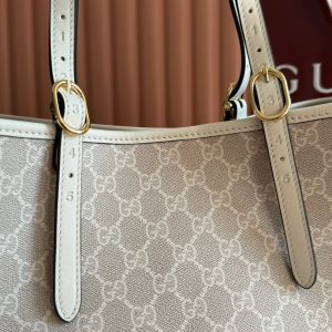 img_89648692_20250313_i1741857031_4947_1_jpg Gucci Ophidia 38cm Bag Beige White Canvas 244550
