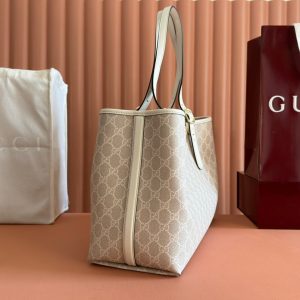 img_89648692_20250313_i1741857031_8018_0_jpg Gucci Ophidia 38cm Bag Beige White Canvas 244550