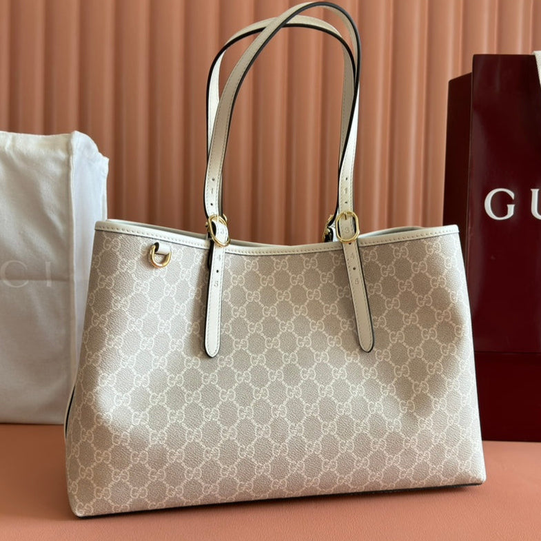 img_89648692_20250313_i1741857031_8738_2_jpg Gucci Ophidia 38cm Bag Beige White Canvas 244550
