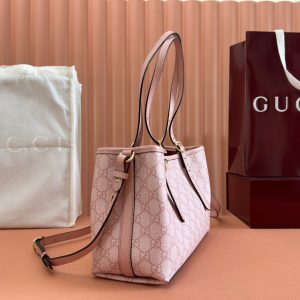 Gucci Ophidia 31cm Bag Pink Canvas 244357