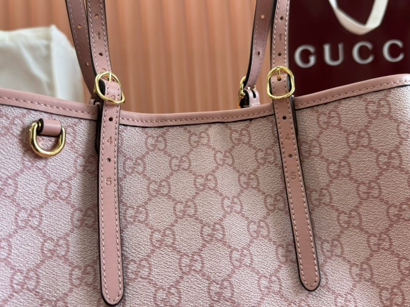Gucci Ophidia 31cm Bag Pink Canvas 244357